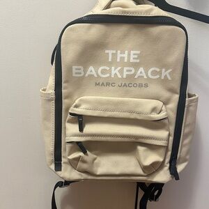 Marc Jacobs Beige Backpack with Black Accents